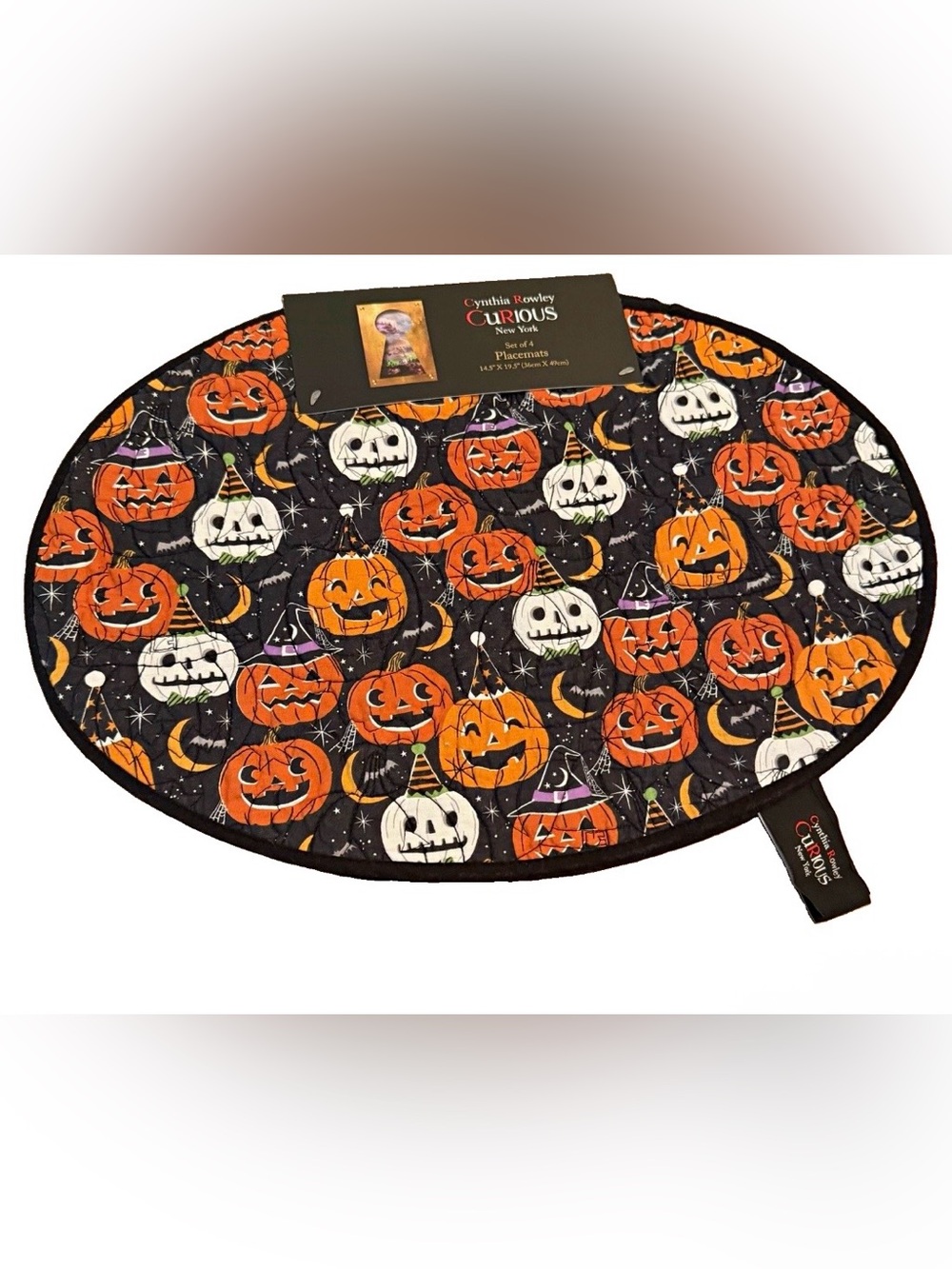 Cynthia Rowley Halloween Pumpkin Placemats Set of 4
